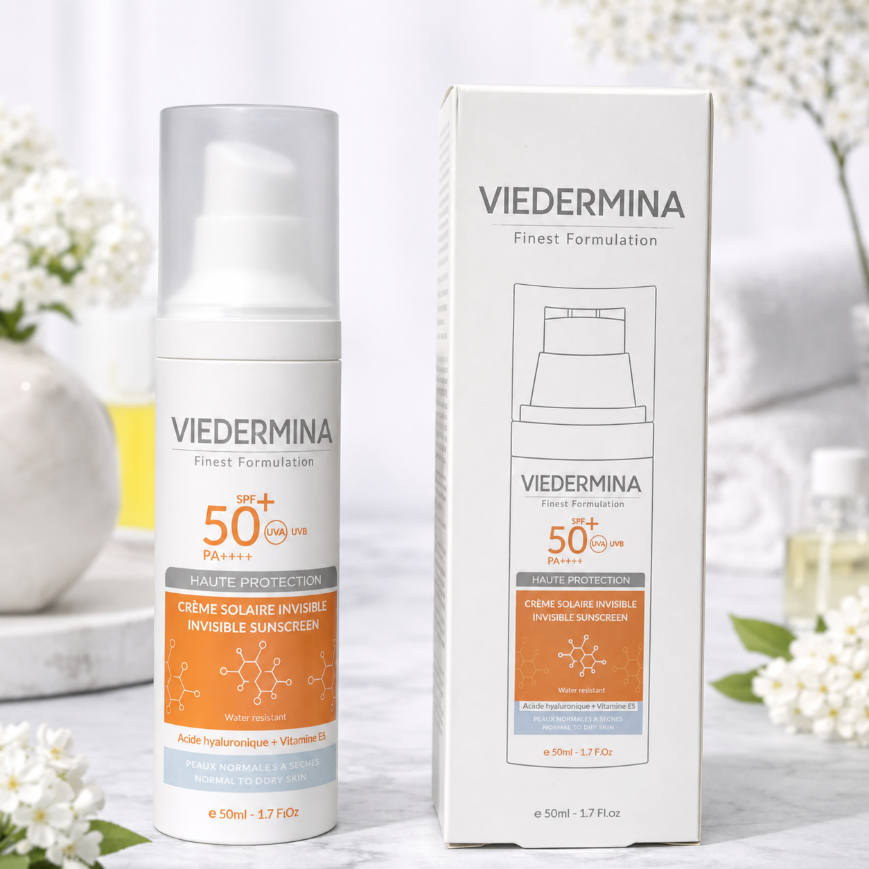 Écran Solaire Teinté Invisible SPF50+ Peau Normales ò Shèches